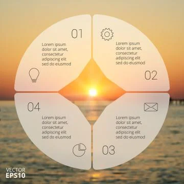 Circle line infographic. Stock Illustration