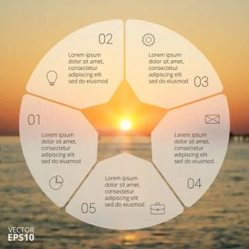 Circle line infographic. Stock Illustration