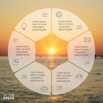 Circle line infographic. Stock Illustration