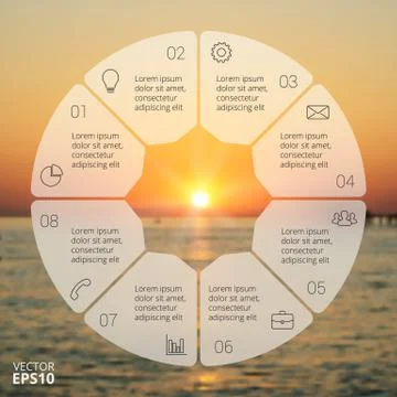 Circle line infographic. Stock Illustration