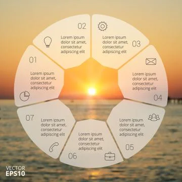 Circle line infographic. Stock Illustration