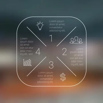 Circle line infographic. Template for cycle diagram, graph, presentation and Stock Illustration