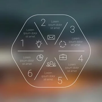 Circle line infographic. Template for cycle diagram, graph, presentation and Stock Illustration