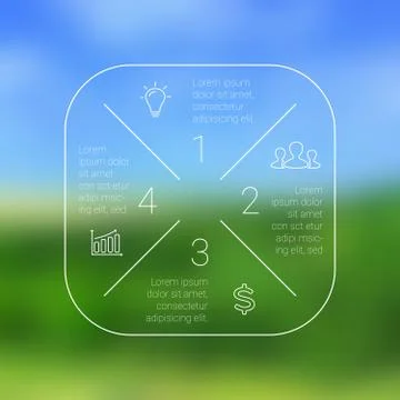 Circle line infographic. Template for cycle diagram, graph, presentation and Stock Illustration