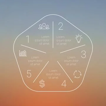 Circle line infographic. Template for cycle diagram, graph, presentation and Illustrazione stock
