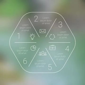 Circle line infographic. Template for cycle diagram, graph, presentation and Stock Illustration