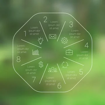Circle line infographic. Template for cycle diagram, graph, presentation and Stock Illustration