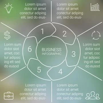 Circle line infographic. Template for cycle diagram, graph, presentation and Illustrazione stock
