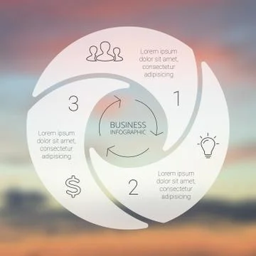 Circle line infographic. Template for cycle diagram, graph, presentation and Stock Illustration