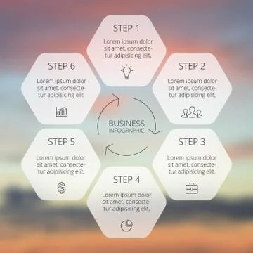 Circle line infographic. Template for cycle diagram, graph, presentation and Stock Illustration