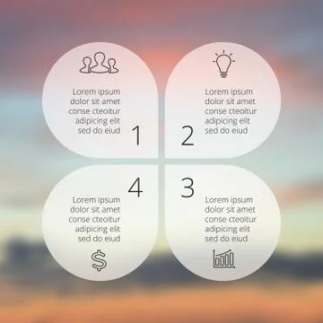 Circle line infographic. Template for cycle diagram, graph, presentation and Stock Illustration