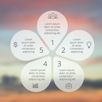 Circle line infographic. Template for cycle diagram, graph, presentation and Stock Illustration