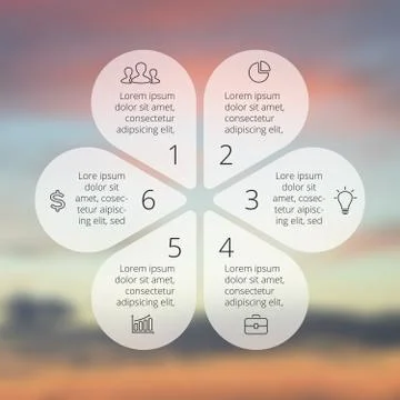 Circle line infographic. Template for cycle diagram, graph, presentation and Stock Illustration