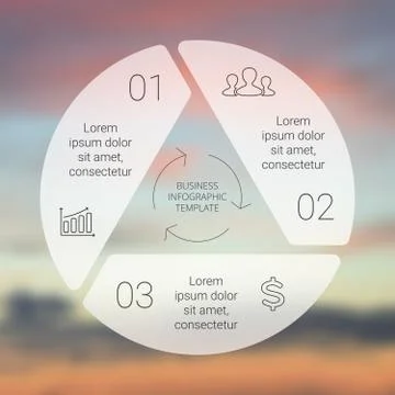 Circle line infographic. Template for cycle diagram, graph, presentation and Stock Illustration