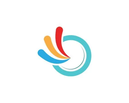 Circle line  Logo Template vector icon Stock Illustration