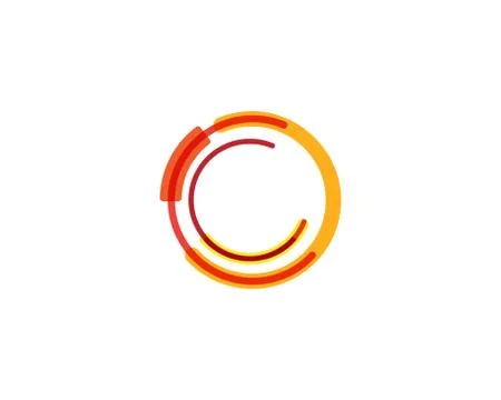 Circle line  Logo Template vector icon Illustrazione stock