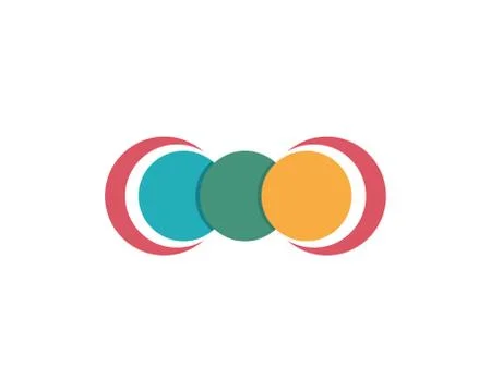 Circle line  Logo Template vector icon Illustrazione stock