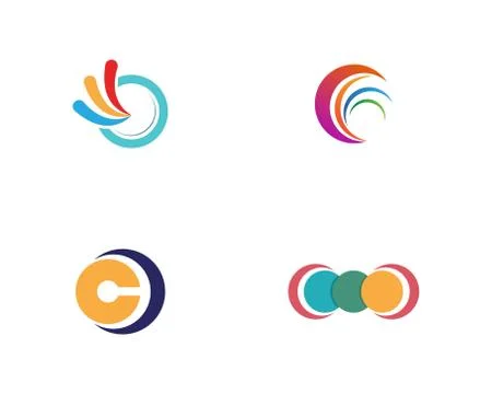 Circle line  Logo Template vector icon Stock Illustration