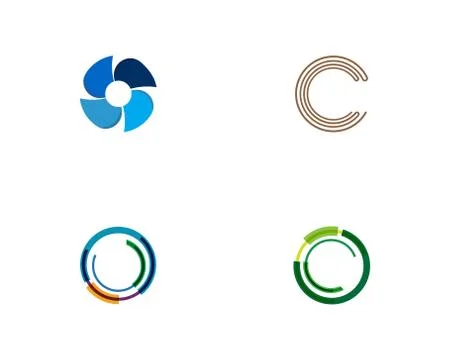 Circle line  Logo Template vector icon Stock Illustration