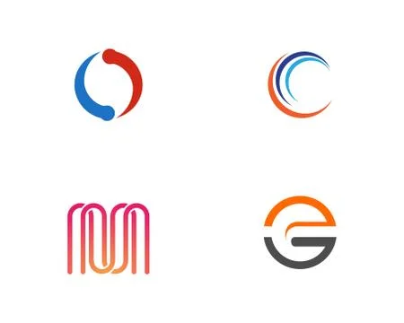 Circle line  Logo Template vector icon Stock Illustration