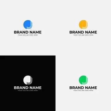 Circle line modern abstract Initial Letter J logo icon design template elemen Stock Illustration