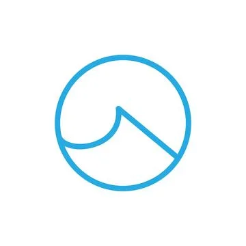 Circle line paper with wave logo design vector graphic symbol icon illustra.. イラスト素材
