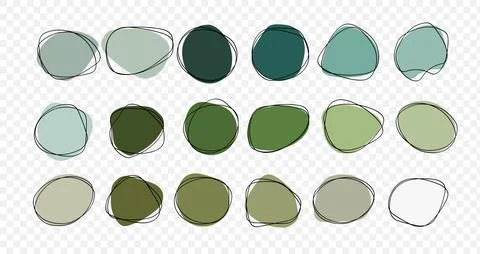 Circle line set. vector circles for message note mark design element. circl.. Stock Illustration