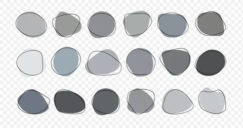 Circle line set. vector circles for message note mark design element. circl.. Stock Illustration