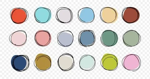 Circle line set. vector circles for message note mark design element. circl.. Stock-Illustration