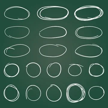 Circle line sketch icon in hand drawn style. Circular scribble doodle vecto.. Illustrazione stock