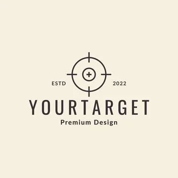 Circle line target focus logo design, vector graphic symbol icon illustrati.. Stock Illustration