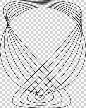 Circle line warped in round frame. Technology element Stock Illustration