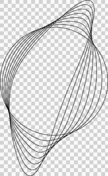Circle line warped in round frame. Technology element Stock-Illustration