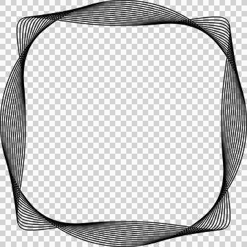 Circle line warped in round frame. Technology element Stock-Illustration