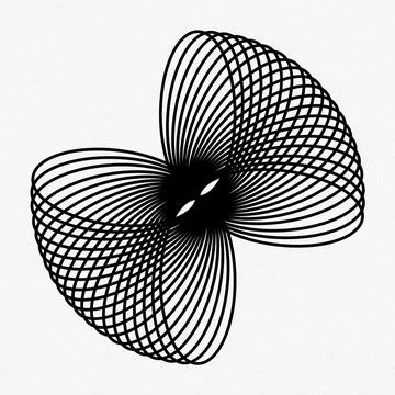 Circle lines . 3D Illustration .Technology round Logo . Design Globe element Stockillustratie