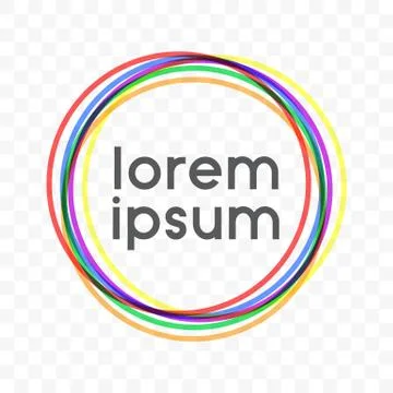 Circle lines colors round vector icon Illustrazione stock