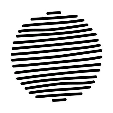 Circle of Lines as Geometric Element and Shape for Creative Design Vector Stock Illustration