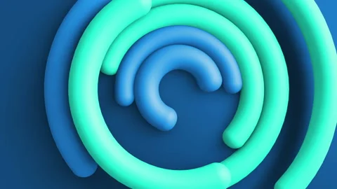 Circle lines gradient background. VJ Seamless loop background. Stock Footage 96140043