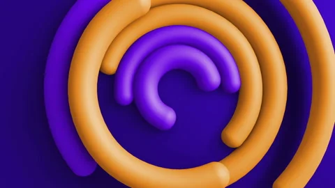 Circle lines gradient background. VJ Seamless loop background. Stock Footage 96140120