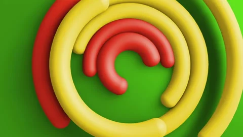 Circle lines gradient background. VJ Seamless loop background. Stock Footage 96140153