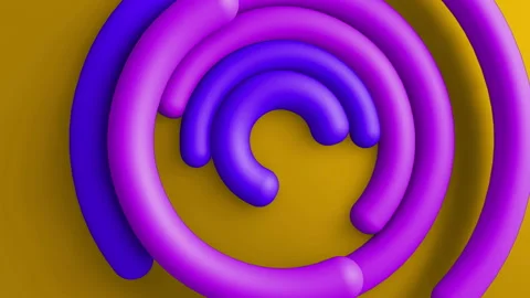 Circle lines gradient background. VJ Seamless loop background. Stock Footage 96140204