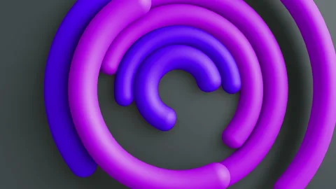 Circle lines gradient background. VJ Seamless loop background. Stock Footage 96140244