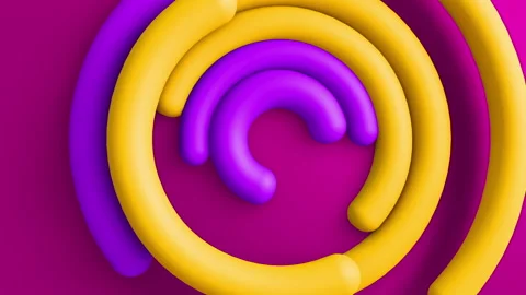 Circle lines gradient background. VJ Seamless loop background. Stock Footage 96140273