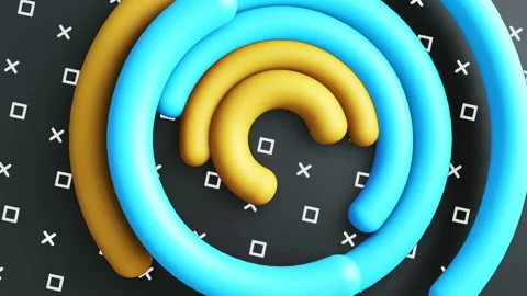 Circle lines gradient background. VJ Seamless loop background. Stock Footage 96140384