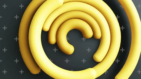 Circle lines gradient background. VJ Seamless loop background. Stock Footage 96140393