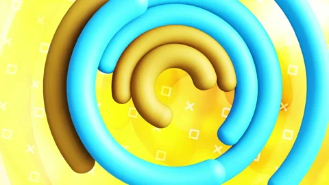 Circle lines gradient background. VJ Seamless loop background. Stock-Footage 96140477