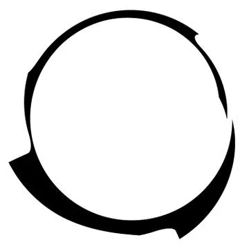 Circle liquid, fluid splash element isolated on white Stock Illustration