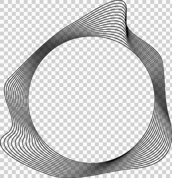 Circle liquid shapes made of lines with empty space for text Stock Illustration
