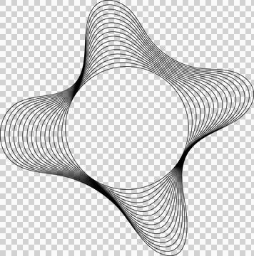Circle liquid shapes made of lines with empty space for text Stock Illustration
