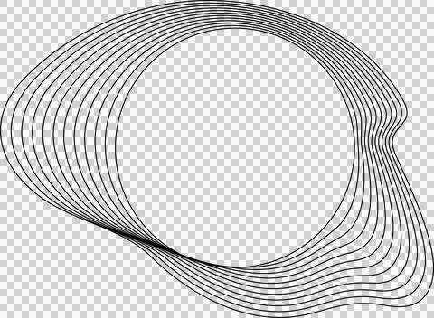 Circle liquid shapes made of lines with empty space for text Stock-Illustration